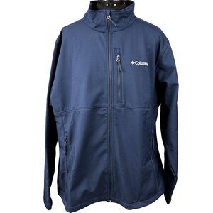 COLUMBIA Ascender Full Zip Softshell Jacket Navy Mens 2XL